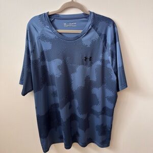 Under Armour Men's Short Sleeve Blue Pattern Tee
